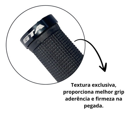 Manopla Luva Punho Com Trava De Alumínio 130mm Mtb Bicicleta