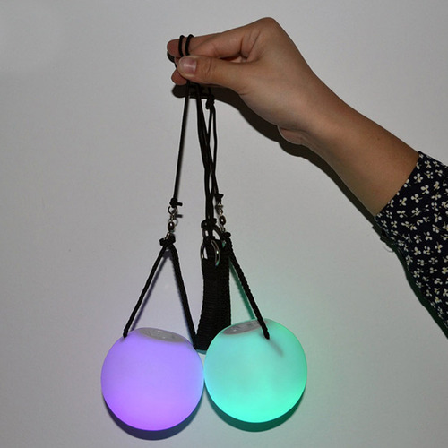 M Bolas Led Poi Balls, 2 Unidades, 9 Modos, 7 Colores