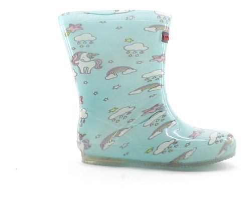 Botas De Lluvia Unicornio Gummi Nena Niña Nuevas Wellington