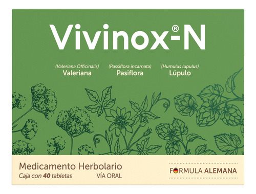 Vivinox-n Medicamento Herbolario 40 Tabletas