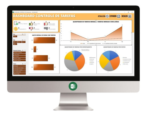 Planilha Dashboard Controle De Tarefas
