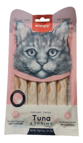 Imagen 2 de 5 de Wanpy Snack Liquido Para Gato Pack X4