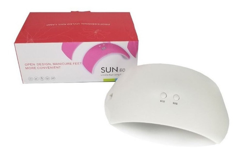 Cabina De Uñas Led Uv Sun 24w + Base + Top Coat + 5 Esmaltes