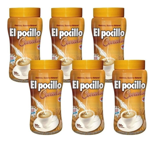 Cevada Solúvel El Pocillo Pote 200g Sem Cafeína - 6 Unidades