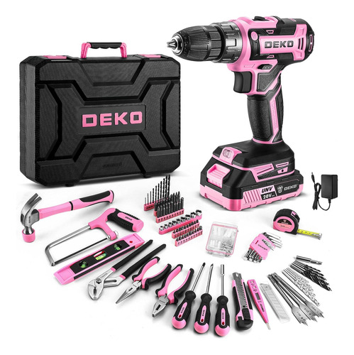 Juego De Herramientas Taladro Rosa: Taladro Eléctrico Sin...