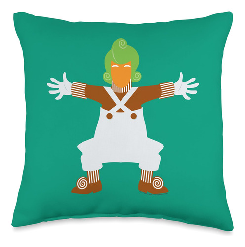 Willy Wonka Chocolate Factory Lone Oompa Loompa - Almohada (