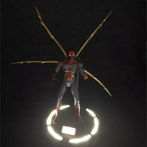 Figuras De Acción Iron Spider/iron Man Legends + Base De Luz