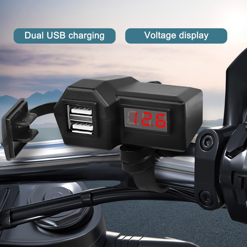 Cargador Usb Para Motocicleta 5 V 3 1 A Con Voltímetro