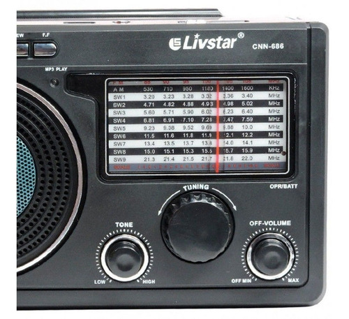 Rádio Mp3 Caixa Som Am Fm Funciona Pilhas, Bateria, Energia