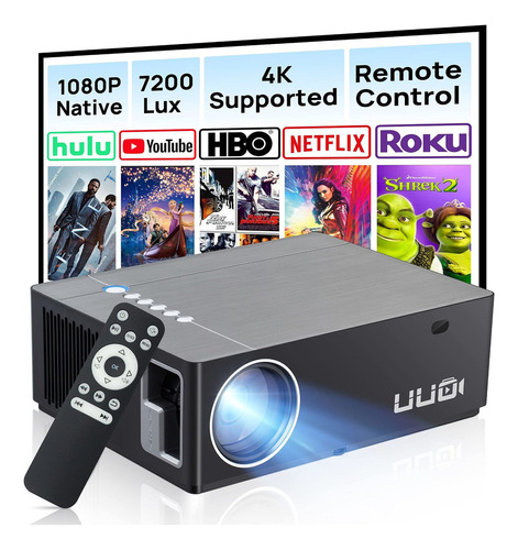 Proyector  4k,  Nativo 1080p Para Hogar Al Aire Libre,  Pry