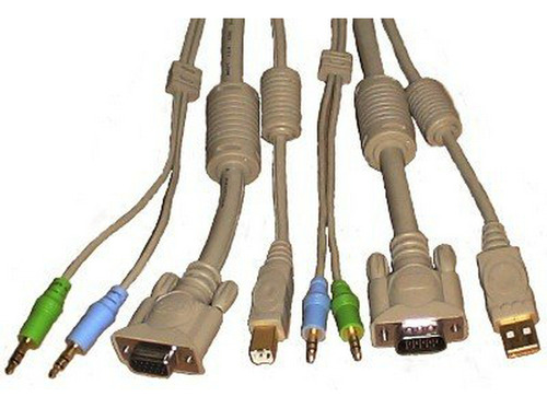 Cables Vga, Video - Juego De Cables Kvm Usb, (19064) Juego D