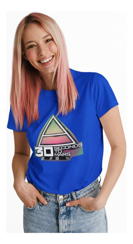 Polera Unisex 30 Seconds To Mars Triangulo Letras Estampado