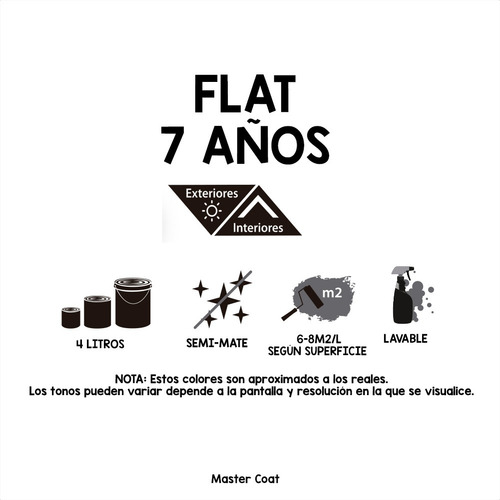 Pintura Vinílica Master Flat Int/exteror Master Coat 4l Naranja Hacienda Mate