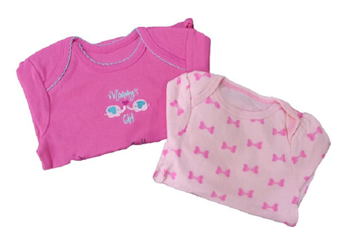 Pack 2 Bodys Manga Larga Estampados Algodón Bebés 6-9 Meses