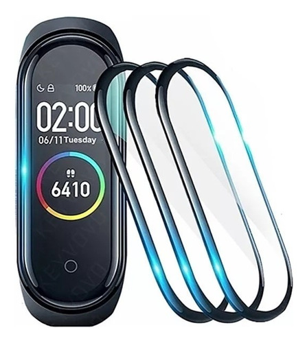 3 Piezas Protector De Pantalla 3d Mica Para Xiaomi Mi Band 6