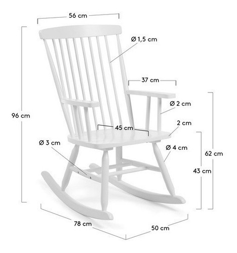 Silla Mesedora Pintada De Blanco