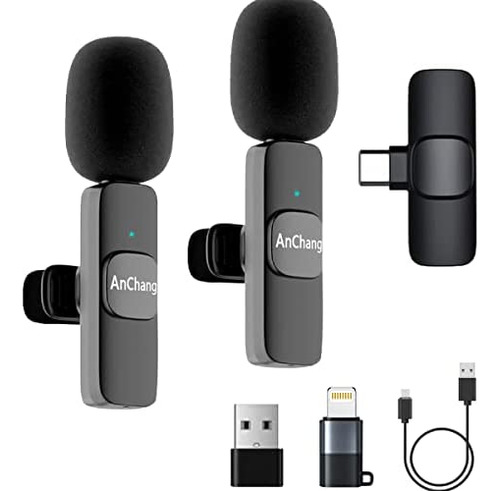 Micrófono Lavalier Inalámbrico Para Mini Usb C Mic Plug And 