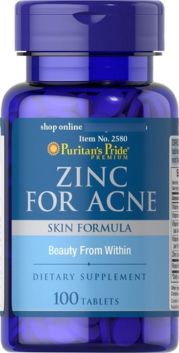 Zinc For Acne 100 Tabletas - Unidad a $450