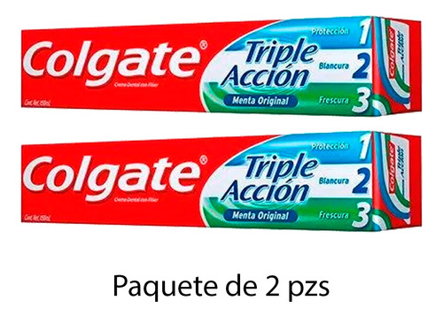 Crema Dental Colgate Triple Acción 2 Pzas De 150 Ml C/u