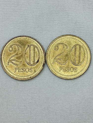 Monedas De 20 Pesos Colombianos