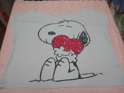 Crop Top De Snoopy, Algodón,talle: Unico