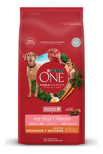 Alimento perro adulto mediano grande pollo y cordero 12kg