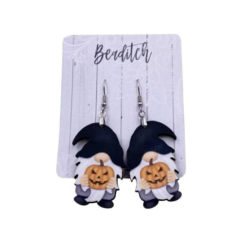 Aretes De Duende De Halloween, Aretes De Jack-o'-lanter...