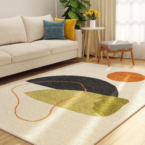 Alfombra Decorativa Para El Hogar, Color Simple, Nórdico, Vi