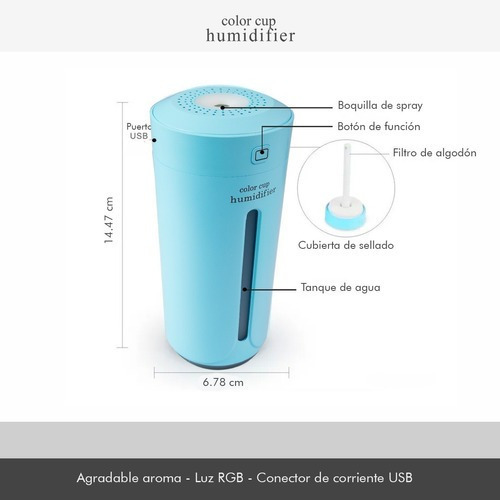 Difusor Humidificador Aromaterapia Casa Y Auto Premium