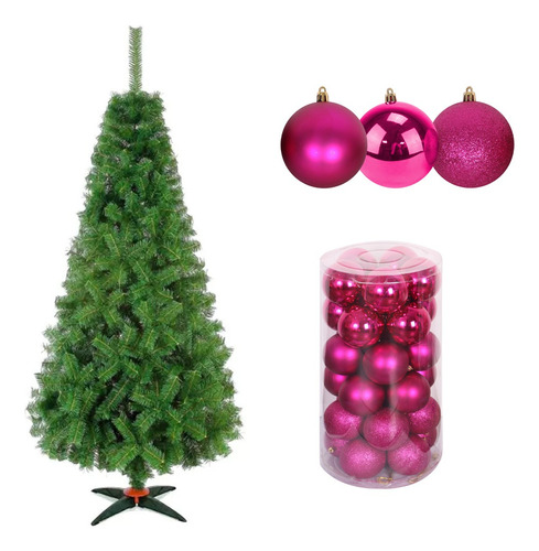 Árbol De Navidad Artificial Majestic 1.60 Con Esferas Gratis