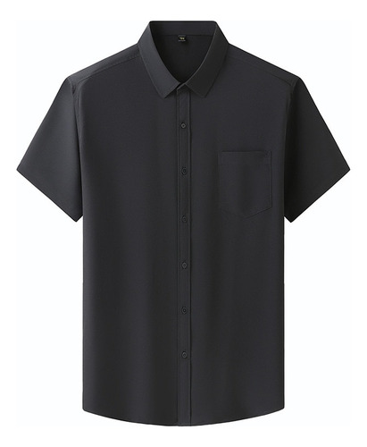 Camisa De Manga Corta Para Hombre De Talla Grande, Camisa Ca