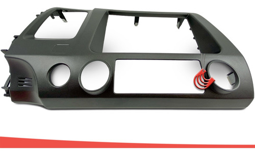 Imagem 4 de 9 de Moldura De Painel 2 Din Multimidia Dvd Mp5 Honda New Civic 2006 2007 2008 2009 2010 2011 Graf