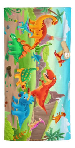 Toalla De Playa De Secado Con Estampado En Color De Dinosaur