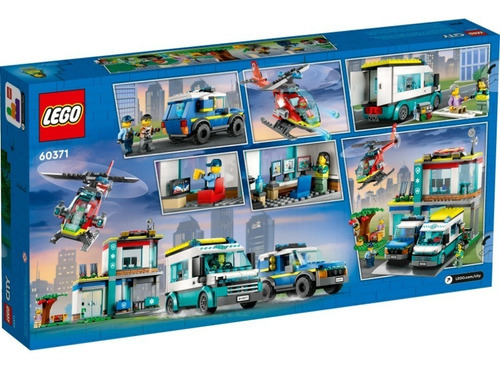 Kit Lego City 60371 Central Vehículos De Emergencia (706 Pz) Cantidad De Piezas 706