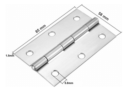 Kit Dobradiça 3 1/2 Para Porta Madeira Residência Reforçado