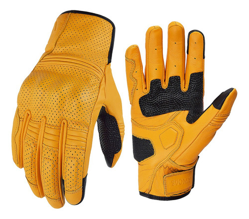 Guantes De Moto, Guantes Transpirables De Piel Para Carreras