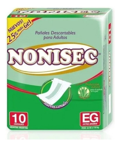 Pañales Descartables Para Adultos Talle Xg X10un Nonisec