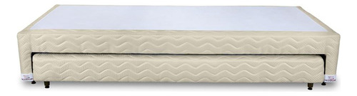 Base Box Cama Auxiliar Molas Bibox Orthocrin Bege Solteirão