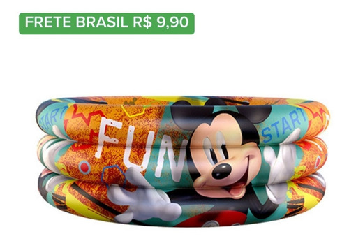 Piscina Infantil Inflavel Mickey 100 Litros Dyin-104 Lm4