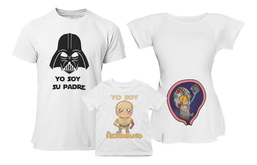 3 Pack Familia Embarazo Mamá Papá Hermano Mayor | Star Wars