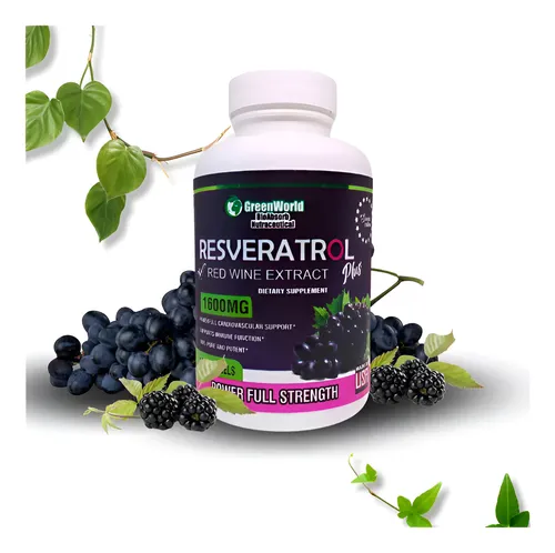 Resveratrol Plus 1600mg X 100 Capsulas Blandas Green World
