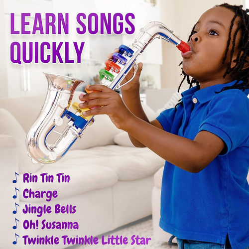 Saxofón De Juguete Click N Play Para Niños Con 8 Teclas De