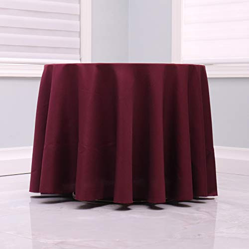 Burgundy Tablecloth - 108  Inch Round Tablecloths For C...