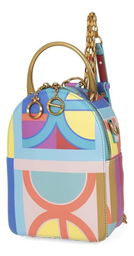 Bolso 2 En 1 Cloe Mini Backpack/crossbody Asas Con Cadena