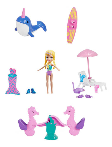 Polly Pocket Muñeca Set De Juego Aventura En El Mar
