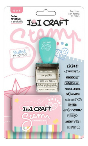 Ibi Craft Sello Rotativo 12 En 1 + Almohadilla Bullet