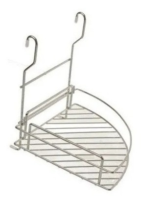Imagen 4 de 4 de Canasto Esquinero Para Barral De Cocina Cromado 27x27x30 Cm