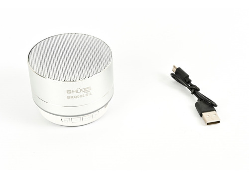 Imagen 2 de 5 de Parlante Bluetooth Hügel Brq002 Portatil 3w Plateado