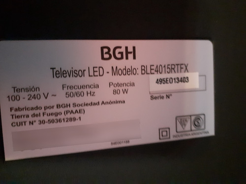 Juego Completo Tiras Led Bgh Ble4015rtfx Hisense Hle4015rtfx