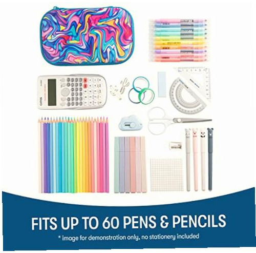 Zipit Colorz Estuche Para Lápices Para Niñas, Bonito Color Swirls